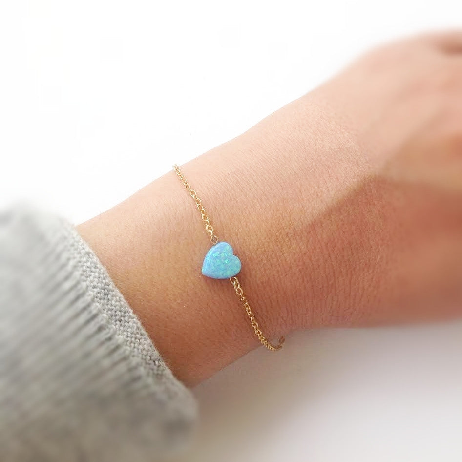 Opal heart deals bracelet