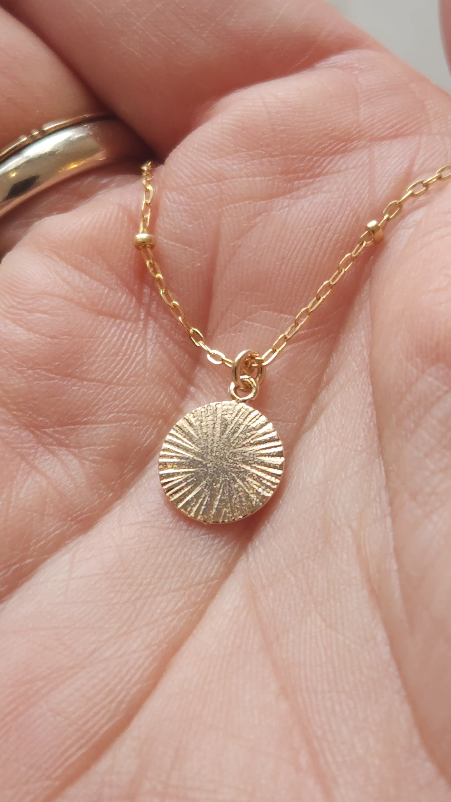 Sun Medallion Pendant Necklace