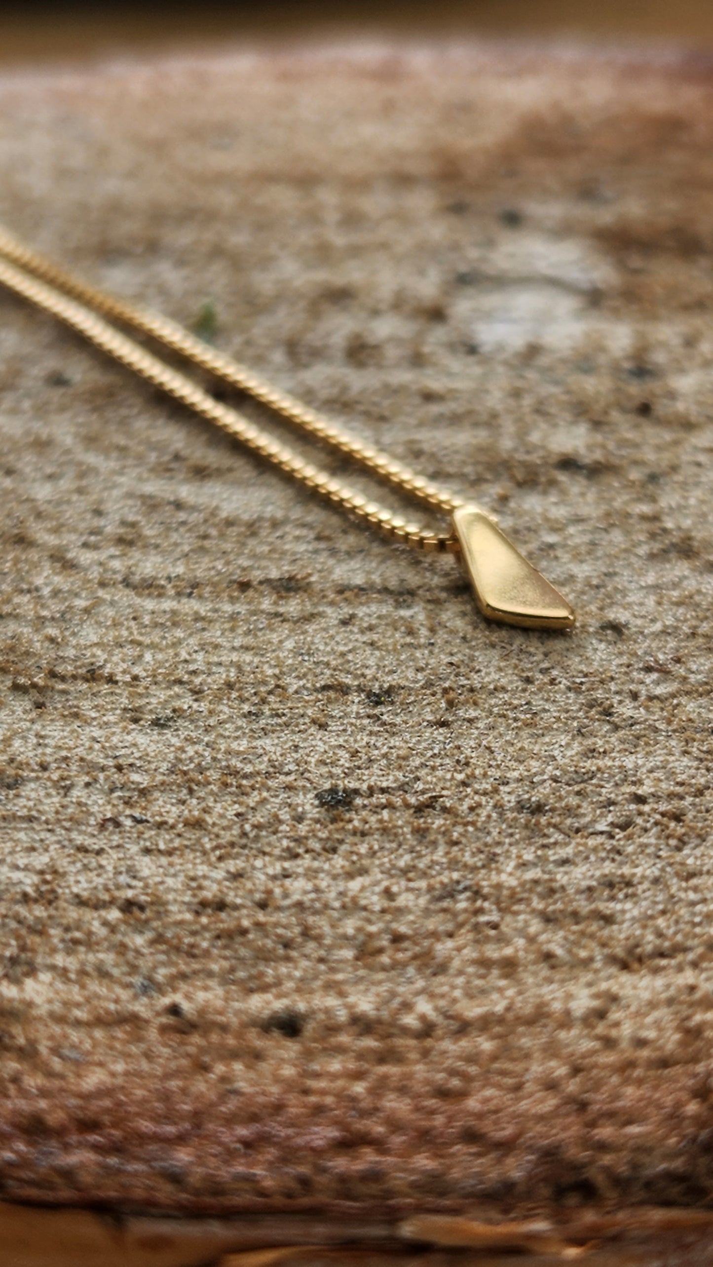 Tiny Gold Nugget Necklace