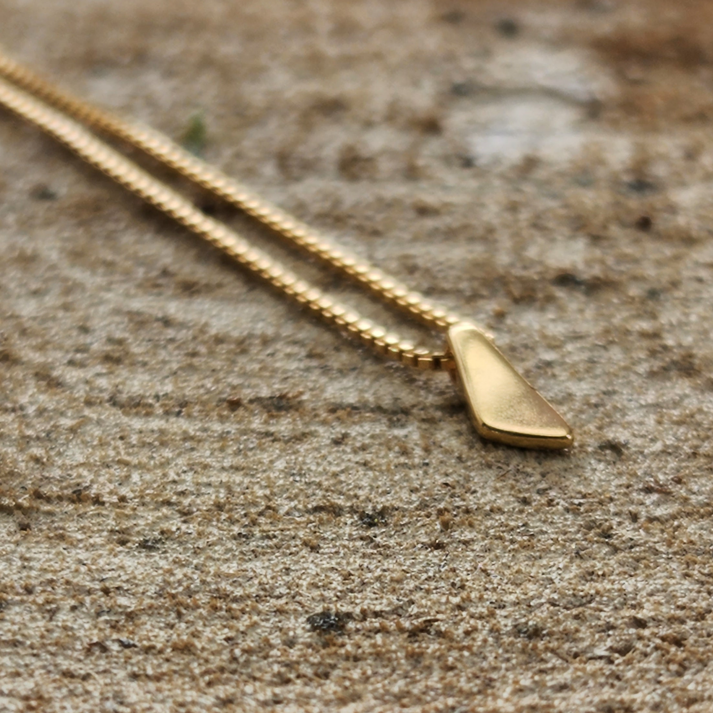 Tiny Gold Nugget Necklace