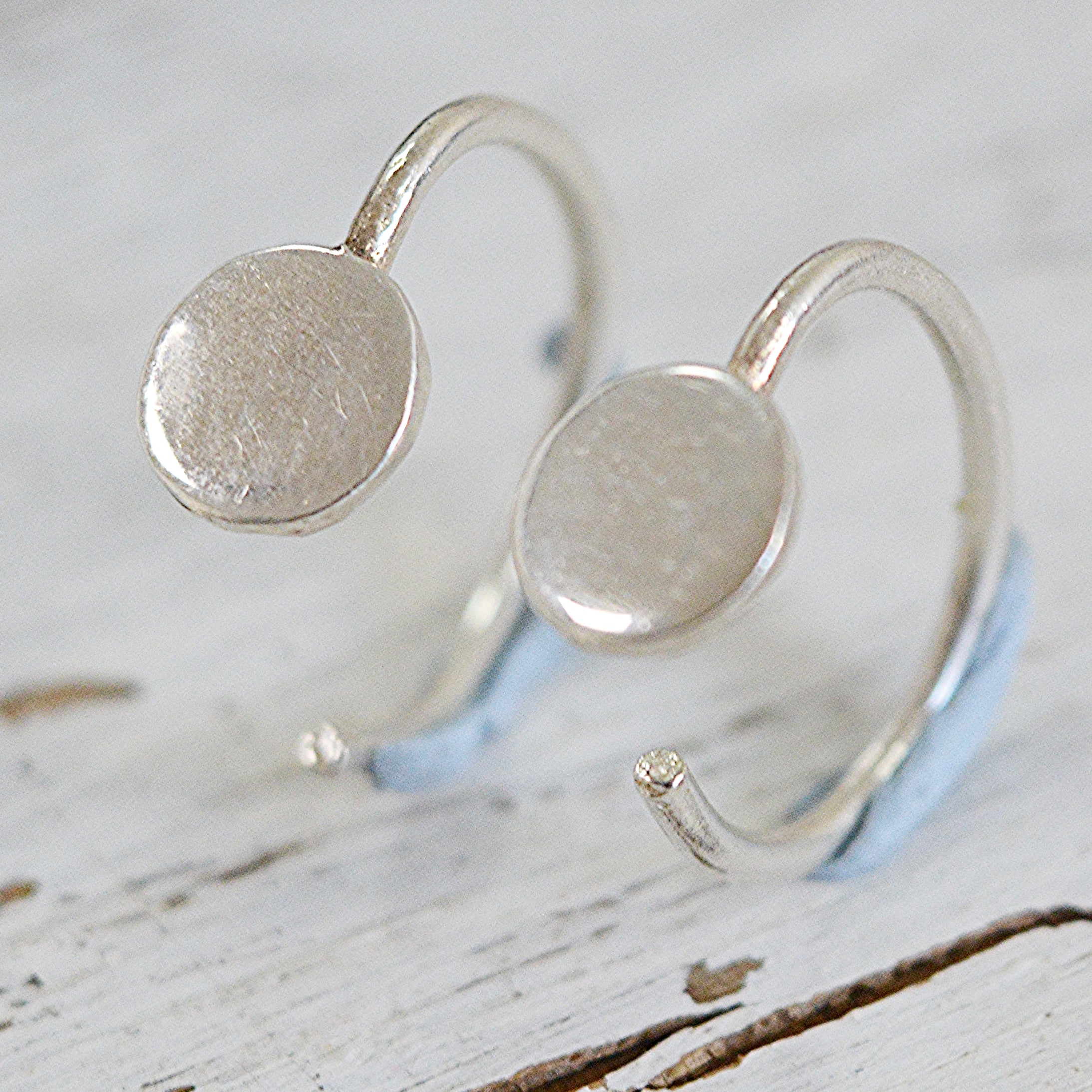 Sterling silver hugging hot sale hoop earrings